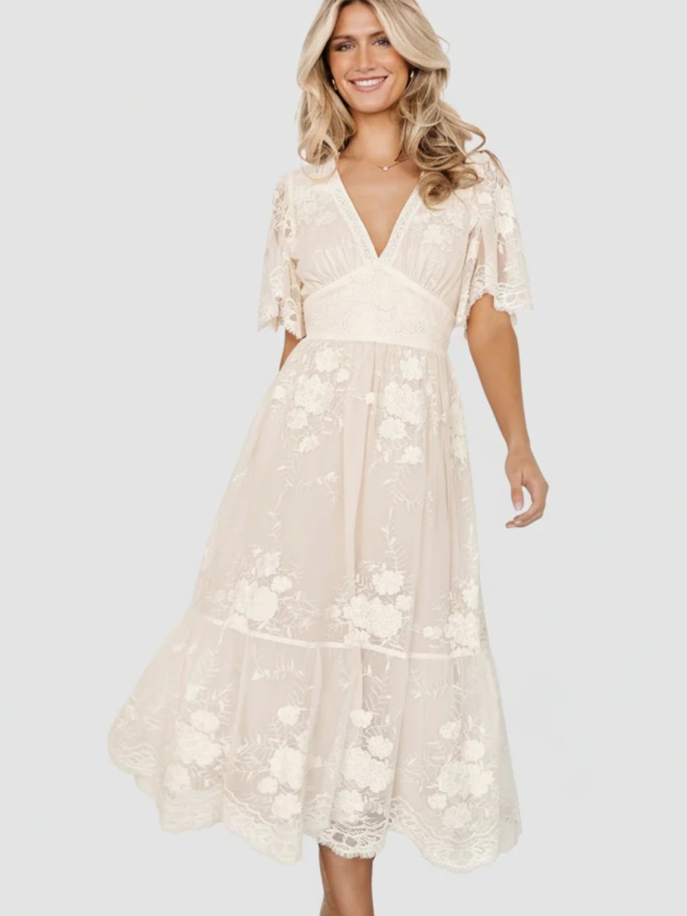 Baltic Born Clarisa Lace Midi Dress Size Small NWT